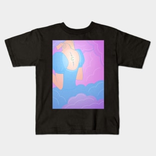 Lady In The Clouds Kids T-Shirt